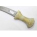Dagger Knife Damascus steel blade green Jade stone Handle gold paint work 12' P3